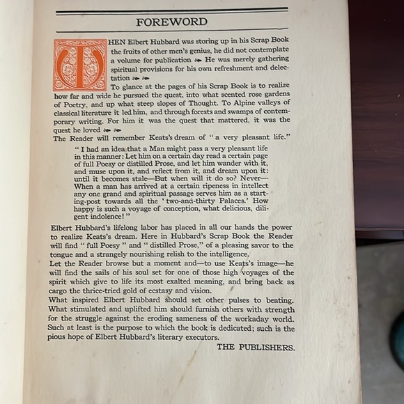 1st Edition Elbert Hubbard’s Scrap Book 1923 Vintage - Picture 5 of 5